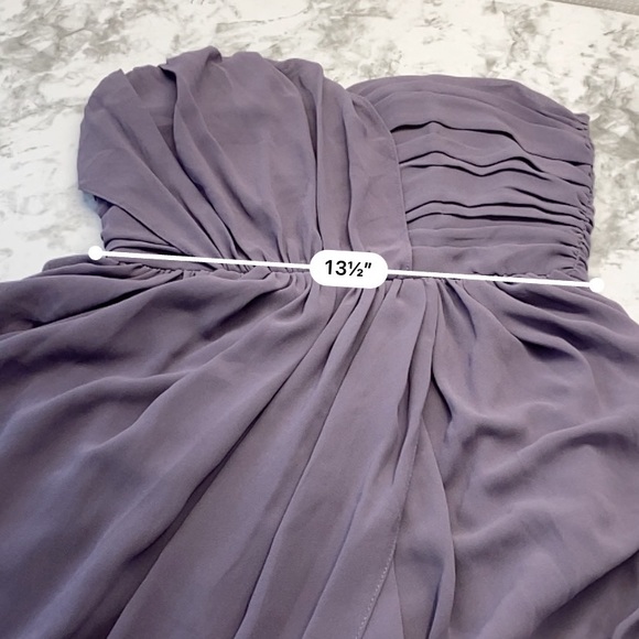 MM Couture by Miss Me Lavender Draped Sweetheart Neck Formal Dress size small - Picture 11 of 12